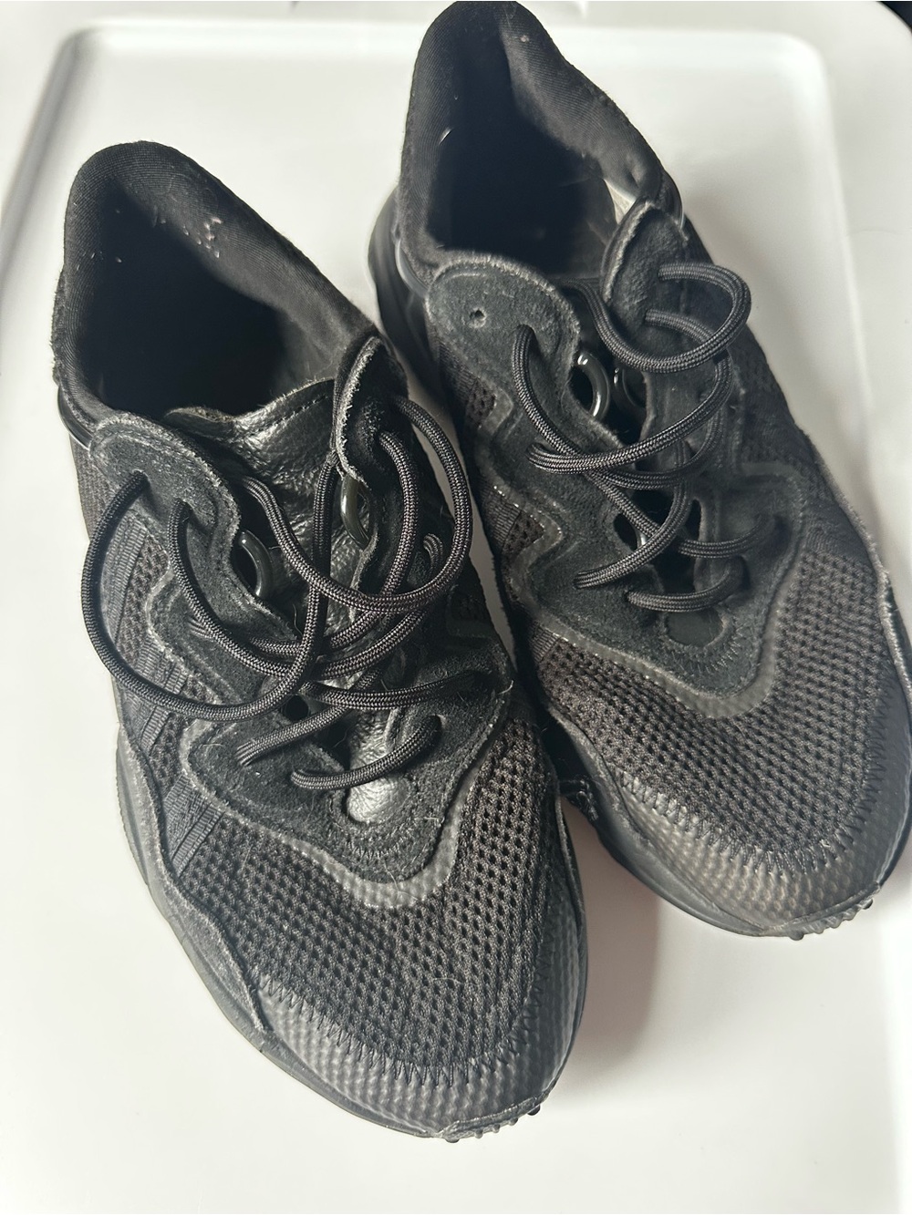 adidas Black Lace-Up Athletic Sneakers
